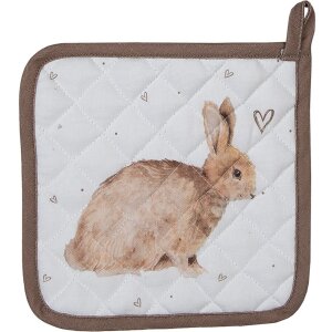 Clayre & Eef BSLC45 Pannenlap Beige Bruin 20x20 cm