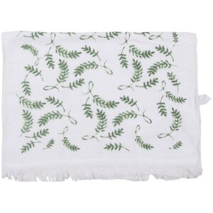 Clayre & Eef CT027 Gastendoek Wit Groen 40x66 cm