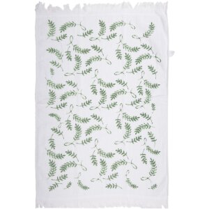 Clayre & Eef CT027 Gastendoek Wit Groen 40x66 cm