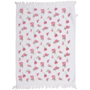 Clayre & Eef CT029 Gastendoek Wit Roze 40x66 cm