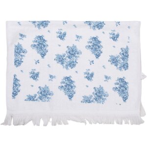 Clayre & Eef CTBRB Gastendoek Wit Blauw 40x66 cm