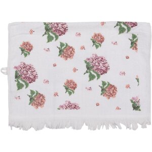 Clayre & Eef CTVTG Gastendoek Wit Roze 40x66 cm