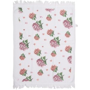 Clayre & Eef CTVTG Gastendoek Wit Roze 40x66 cm