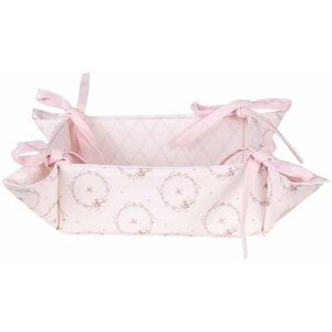 Clayre & Eef FEB47-1 Broodmand Roze 35x35x8 cm