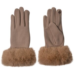 Juleeze JZGL0043BE Winterhandschoenen Beige 8x24 cm