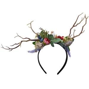 Juleeze JZHB0131 Haarband dames groen bruin met bloemen...