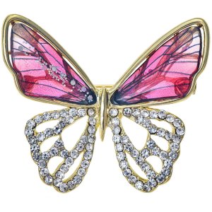 Juleeze JZPI0089 Broche vlinder roze