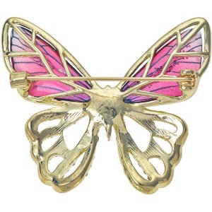 Juleeze JZPI0089 Broche vlinder roze