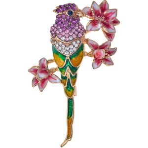 Juleeze JZPI0091 Broche papegaai roze