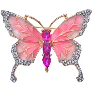 Juleeze JZPI0092 Broche vlinder roze