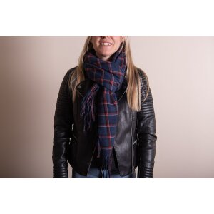 Juleeze JZSC0770BL Sjaal Dames Patroon Blauw 70x180 cm