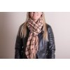 Juleeze JZSC0770P Sjaal Dames Patroon Beige 70x180 cm