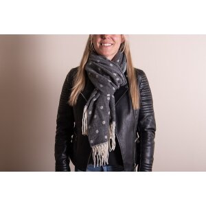 Juleeze JZSC0773Z Winter Sjaal Dames Zwart 68x180 cm