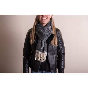 Juleeze JZSC0775Z Wintersjaal dames zwart 68x180 cm