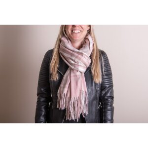 Juleeze JZSC0780P Dames wintersjaal roze 68x180 cm