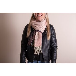 Juleeze JZSC0782P Sjaal Dames Patroon Roze 65x180 cm