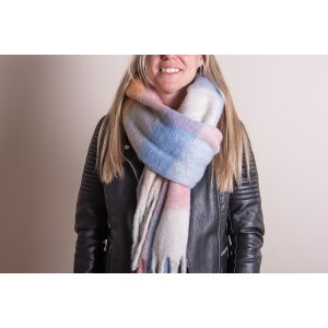 Juleeze JZSC0791BL Sjaal Dames Blauw 36x210 cm