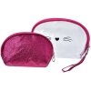 Juleeze JZSET0002F Cosmetisch tasje roze (set van 2) 24x15 - 19x12 cm