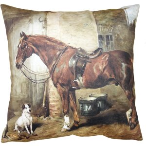 Clayre & Eef KT021.339 Kussenhoes bruin 45x45 cm