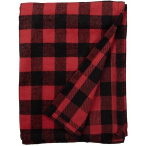 Clayre & Eef KT060.145 Plaid Rood, Zwart 130x170 cm