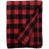 Clayre & Eef KT060.145 Plaid Rood, Zwart 130x170 cm