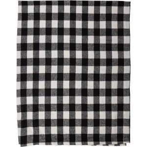 Clayre & Eef KT060.146 Plaid Zwart, Wit 130x170 cm