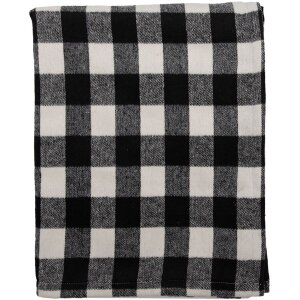 Clayre & Eef KT060.146 Plaid Zwart, Wit 130x170 cm