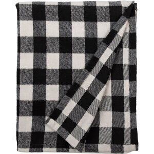 Clayre & Eef KT060.146 Plaid Zwart, Wit 130x170 cm