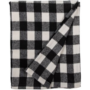 Clayre & Eef KT060.146 Plaid Zwart, Wit 130x170 cm