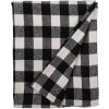 Clayre & Eef KT060.146 Plaid Zwart, Wit 130x170 cm