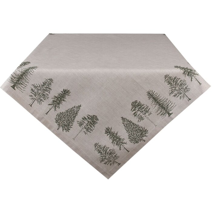 Clayre & Eef NPT03 Kersttafelkleed Beige Groen 130x180 cm