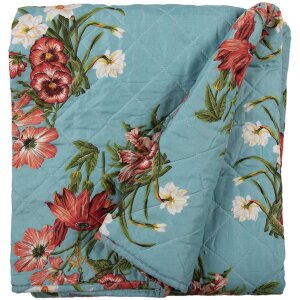 Clayre & Eef Q197.059 Sprei Blauw Roze 140x220 cm