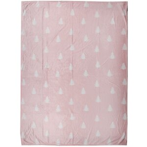 Clayre & Eef SWC60-2 Plaid Roze Wit 130x170 cm