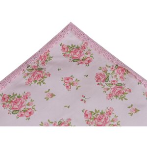 Clayre & Eef SWR01 Tafelkleed Vierkant Roze 100x100 cm