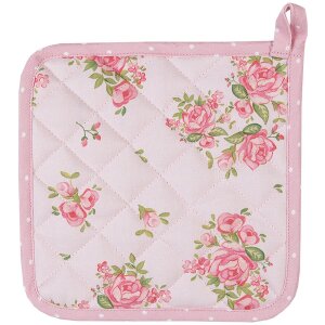 Clayre & Eef SWR45 pannenlap Roze 20x20 cm