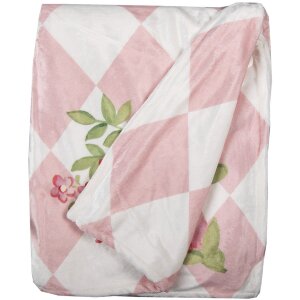 Clayre & Eef SWR60 Plaid Roze Wit 130x170 cm