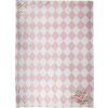 Clayre & Eef SWR60 Plaid Roze Wit 130x170 cm