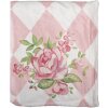 Clayre & Eef SWR60 Plaid Roze Wit 130x170 cm