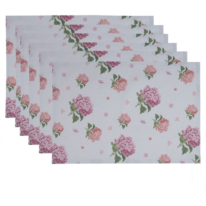 Clayre & Eef VTG40 Placemat Set (6 stuks) Roze 48x33 cm