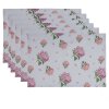 Clayre & Eef VTG40 Placemat Set (6 stuks) Roze 48x33 cm