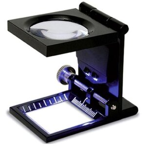 Kegeldraadteller 6x LED-licht Vergrootglas Vergrootglas...