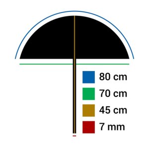 Falcon Eyes reflex paraplu UR-32SB1 zilver-zwart 80 cm