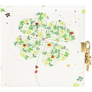 Goldbuch agenda met slot Lucky Clover 16,5x16,5 cm 96...