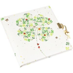 Goldbuch agenda met slot Lucky Clover 16,5x16,5 cm 96...