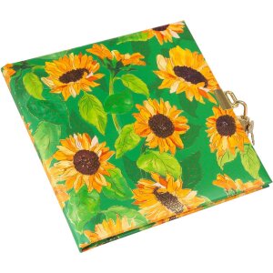 Goldbuch agenda met slot Zonnebloemgroen 16,5x16,5 cm 96...