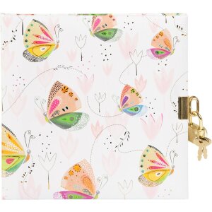 Goldbuch agenda met slot Mariposa 16,5x16,5 cm 96 witte...