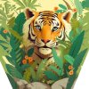 Goldbuch broer-zus tas Tiger 70 cm schoolkegel