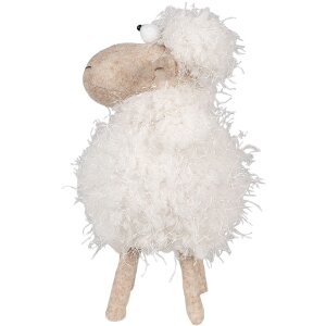 Clayre & Eef 65273 Decoratie Schaap 12x12x25 cm Wit