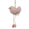 Clayre & Eef 65345 Decoratie Hanger Vogel 10x3x14 cm Roze