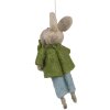 Clayre & Eef 65361 Decoratieve hanger konijn 5x2x11 cm Groen